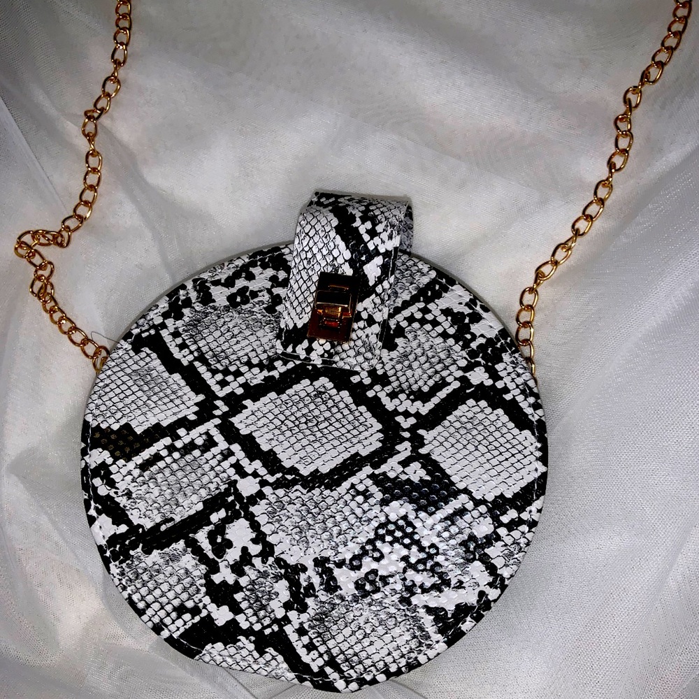 Black and white crossbody